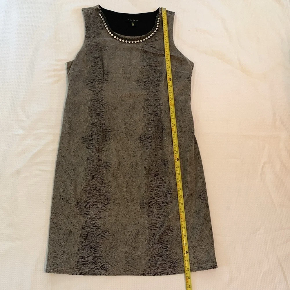 Jolibel sleeveless lined dress with removable jewelry necklace detail size 12 - Picture 11 of 11